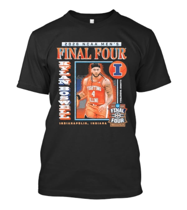Kylan Boswell 2026 Final Four Fighting Illini NCAA March Madness T-Shirt