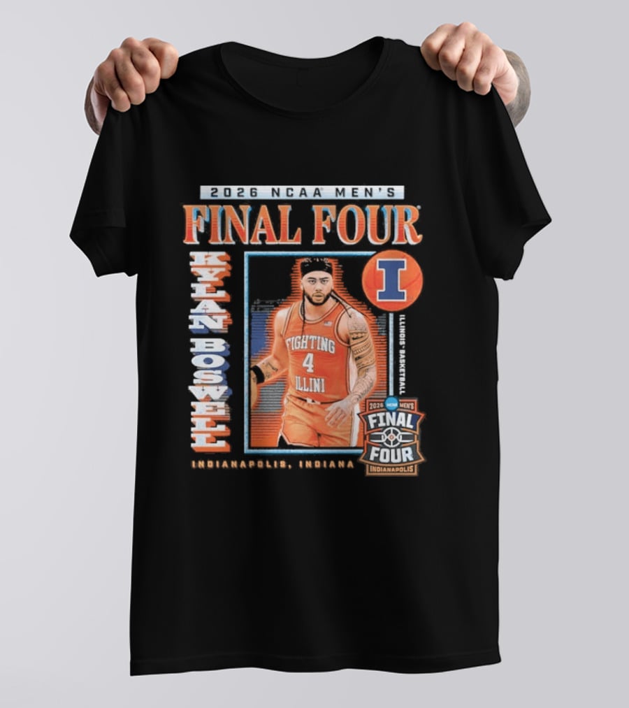 Kylan Boswell 2026 Final Four Fighting Illini NCAA March Madness T-Shirt