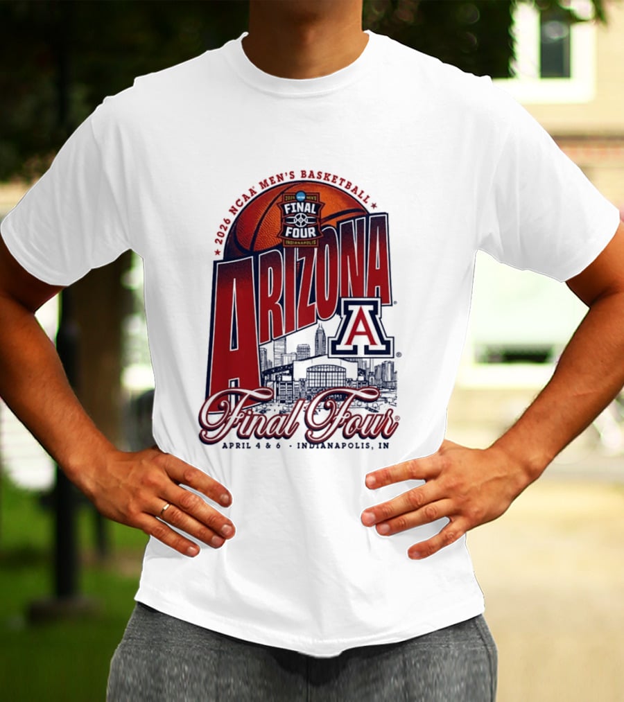 2026 NCAA Men's Basketball Arizona Wildcats Final Four Indianapolis April T-Shirt