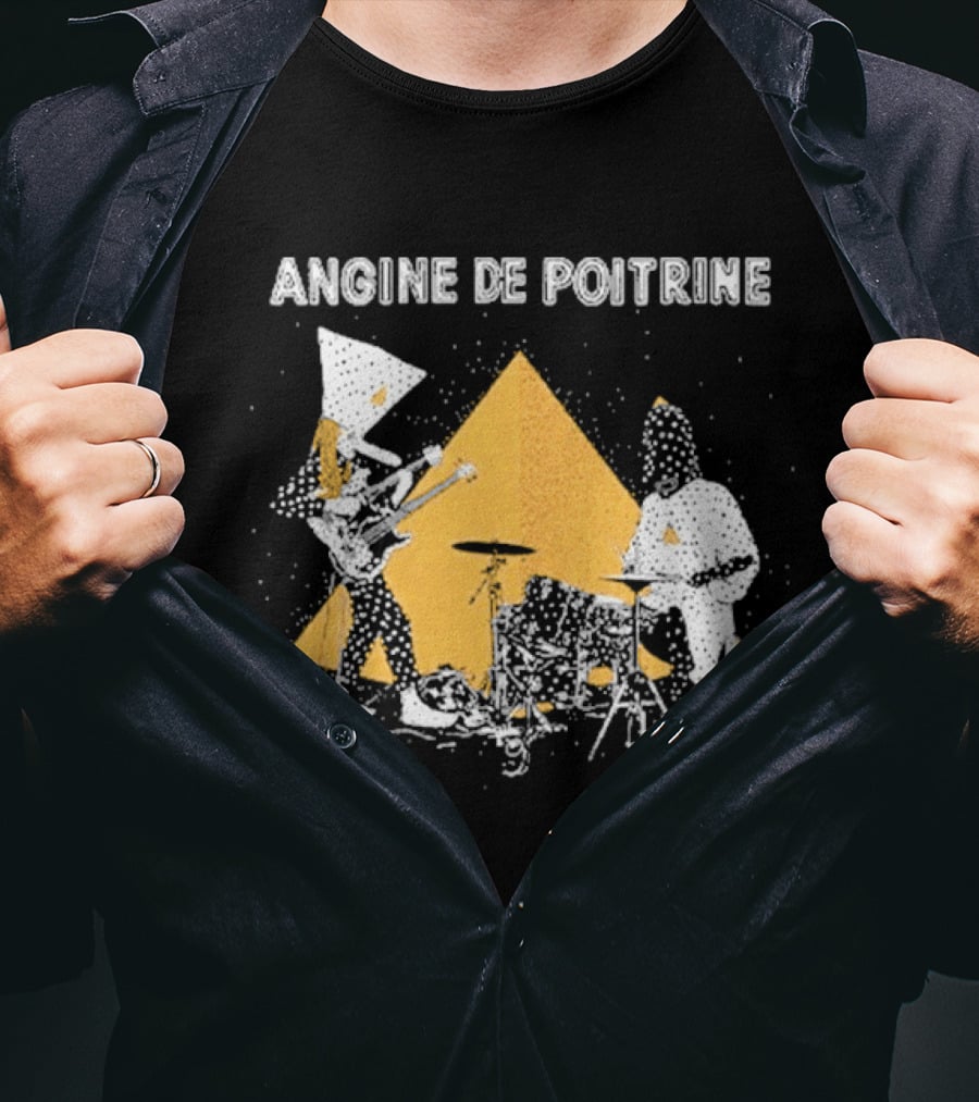 Angine De Poitrine Band Musical Performance With Triangle And Drums T-Shirt