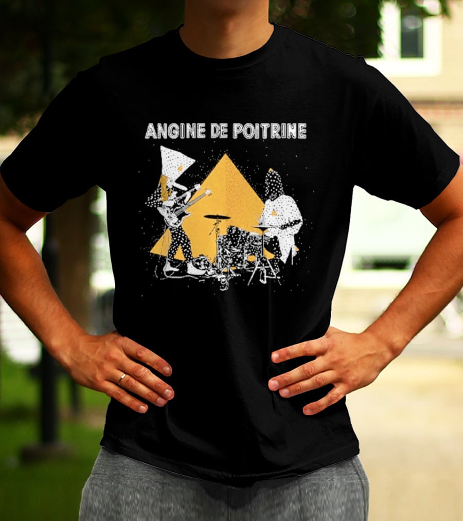 Angine De Poitrine Band Musical Performance With Triangle And Drums T-Shirt
