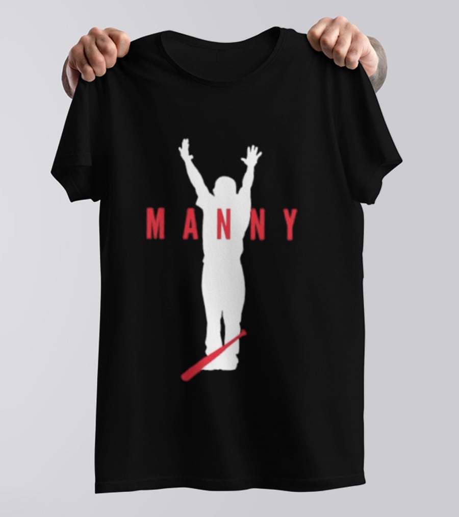 Manny Ramirez MLB Legends Iconic Celebration Baseball Bat T-Shirt