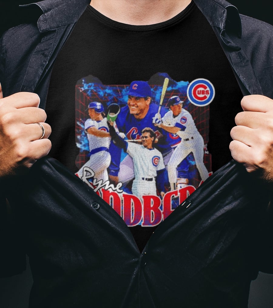 Ryne Sandberg Chicago Cubs MLB Player Collage T-Shirt