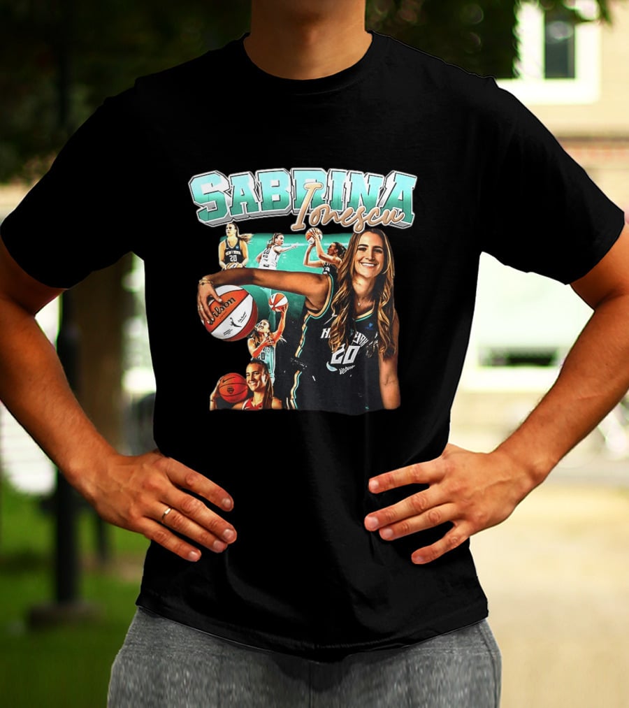Sabrina Ionescu New York Liberty Basketball WNBA Wilson 20 T-Shirt