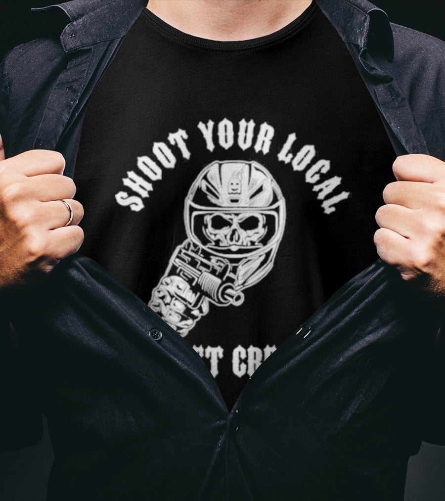 Shoot Your Local Helmet Creator Ghost Racing T-Shirt