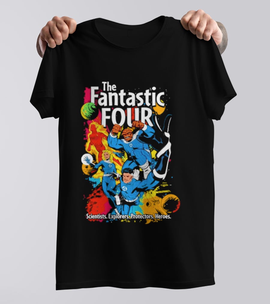 The Fantastic Four Comic Explorers Scientists Innovators Heroes T-Shirt
