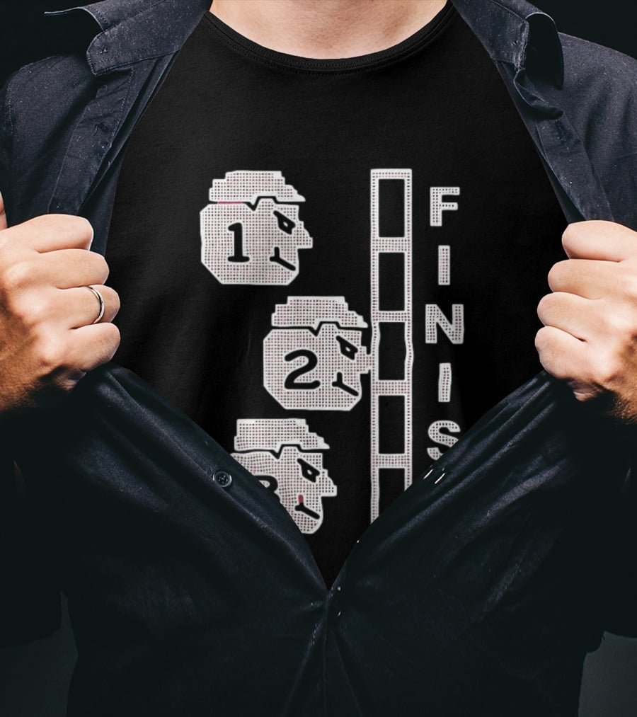 The Great Red Race Cincinnati Reds Finish Line Illustrations T-Shirt