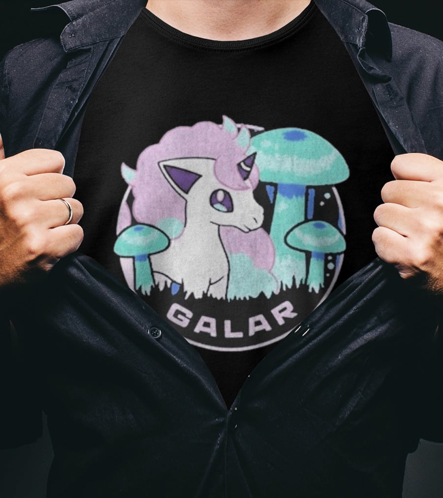 Pokémon Galar Rapidash Pastel Mushroom Adventure T-Shirt