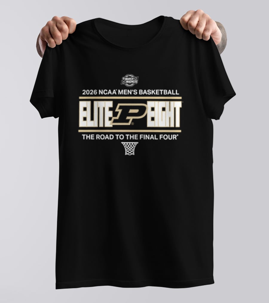 Purdue Boilermakers 2026 NCAA Men's Basketball Elite Eight Road To The Final Four T-Shirt