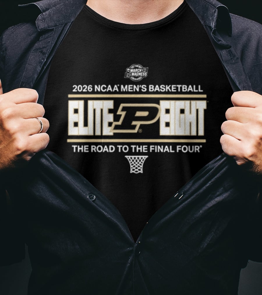 Purdue Boilermakers 2026 NCAA Men's Basketball Elite Eight Road To The Final Four T-Shirt
