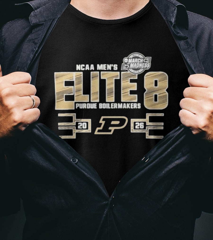 NCAA Men's March Madness Elite 8 Purdue Boilermakers 2026 T-Shirt
