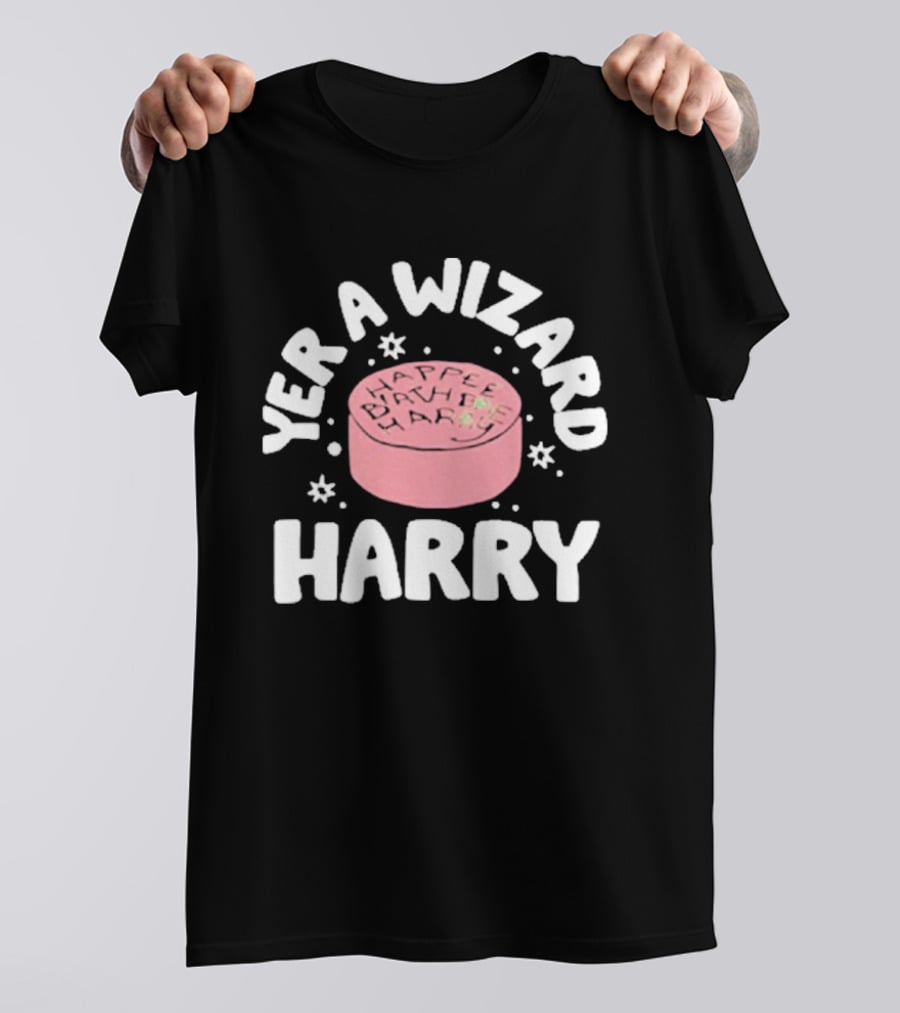 Yer A Wizard Harry Pink Starry Aesthetic Circle T-Shirt
