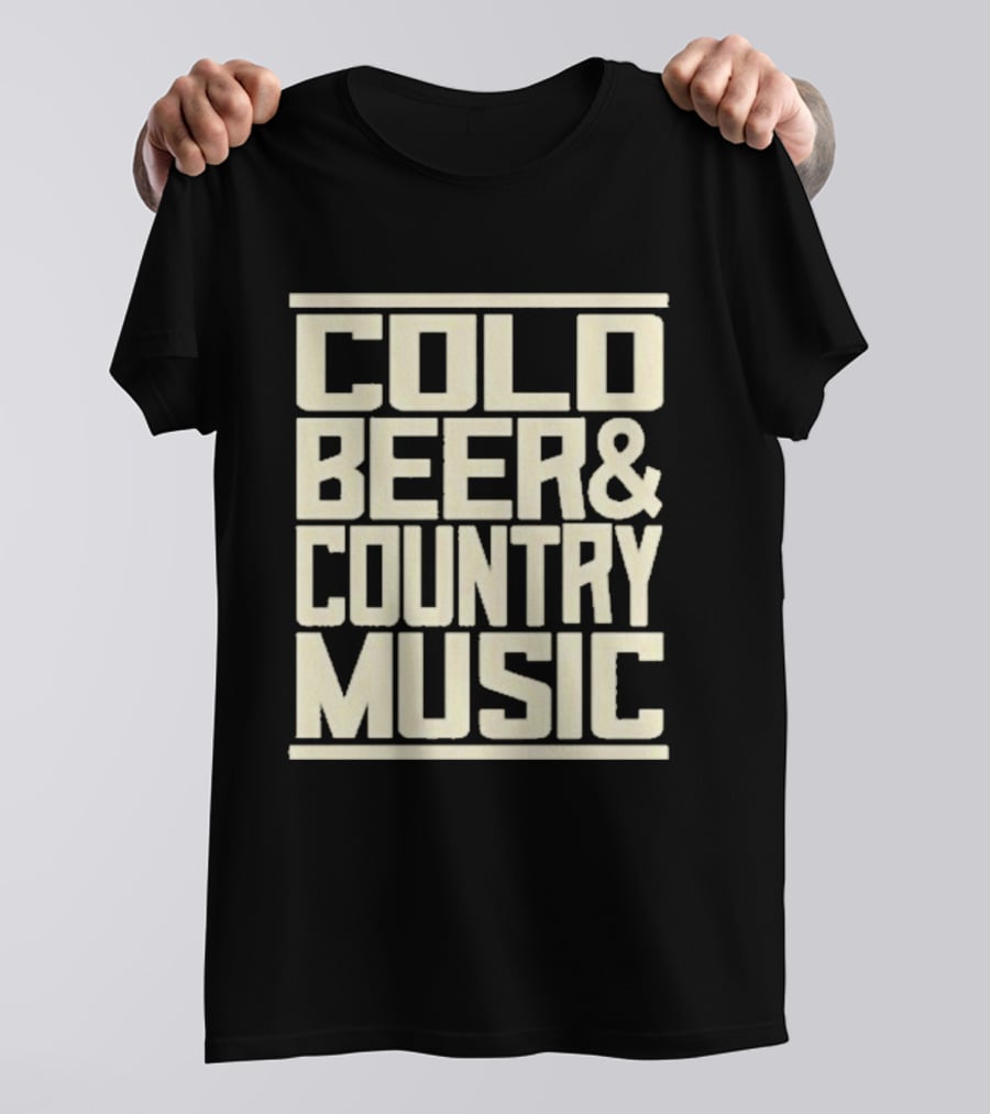 Cold Beer And Country Music Zach Top Black T-Shirt