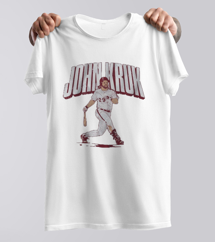 Philadelphia Phillies John Kruk Baseball Slugger Swing 29 T-Shirt
