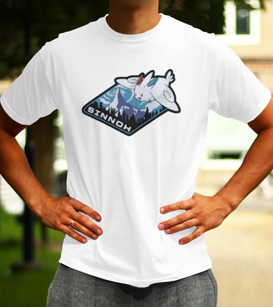 Sinnoh Togekiss Adventure With Mountains And Forest In Pokémon World T-Shirt
