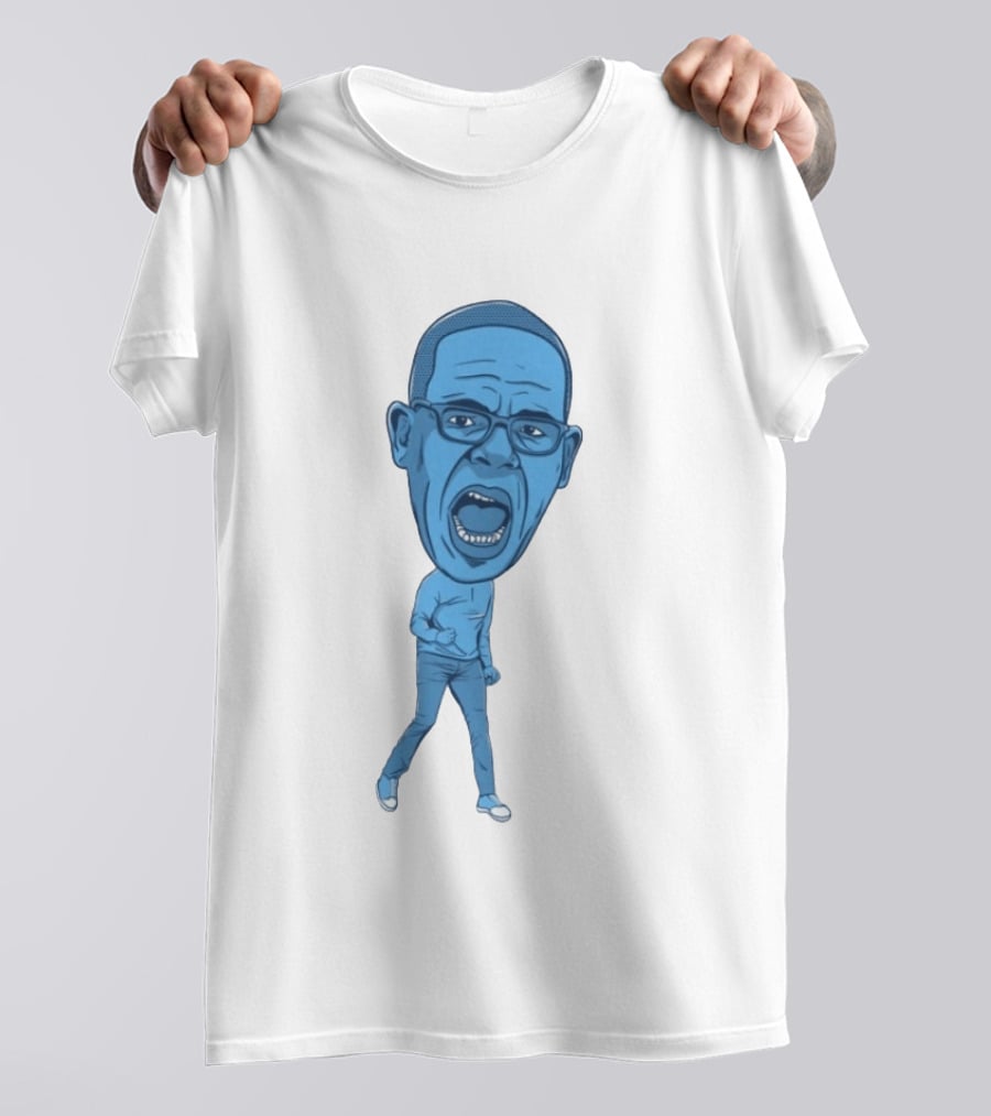 UNC Tar Heels Coach Hubert Davis Marching Fan T-Shirt