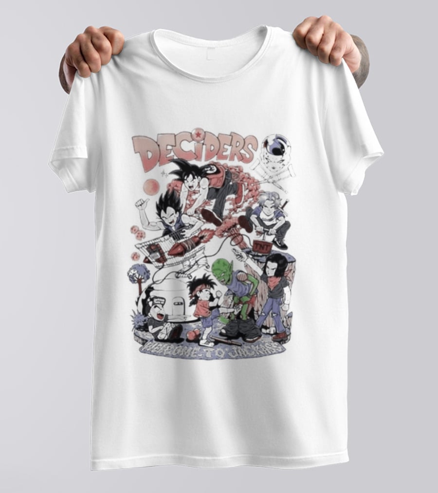 Deciders Dragon Ball X Jackass Fusion With Iconic Characters T-Shirt