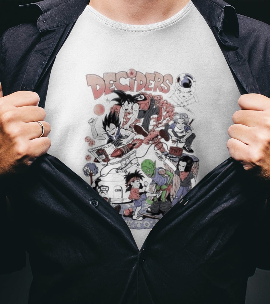Deciders Dragon Ball X Jackass Fusion With Iconic Characters T-Shirt