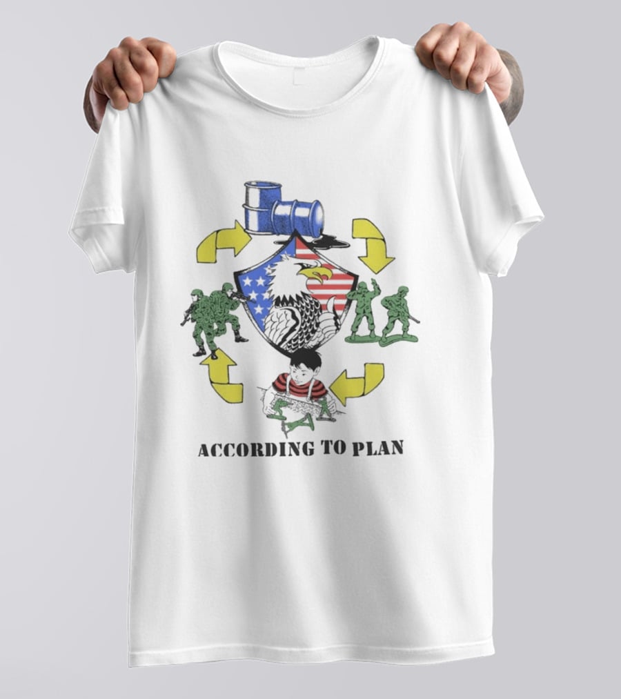 Eagle Crest Soldiers And Train Cycle According To Plan Ideologie T-Shirt