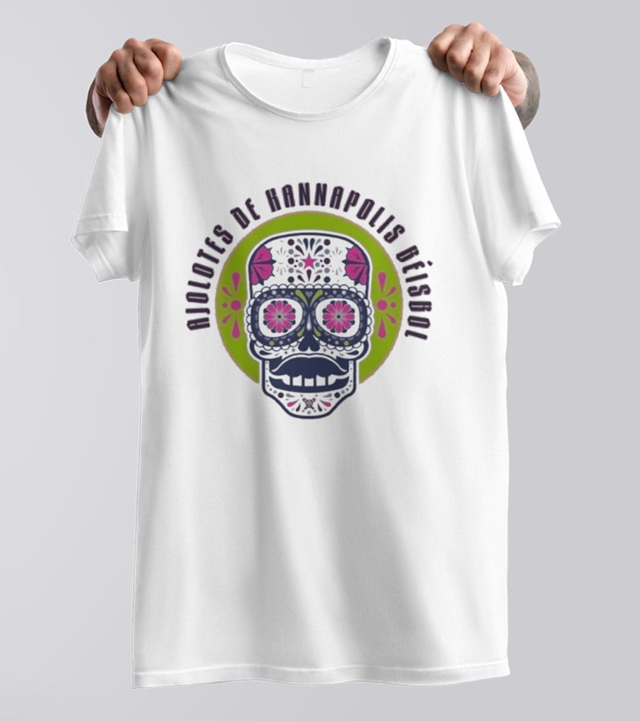 Riolotes De Kannapolis Béisbol Ajolotes Calavera Floral T-Shirt