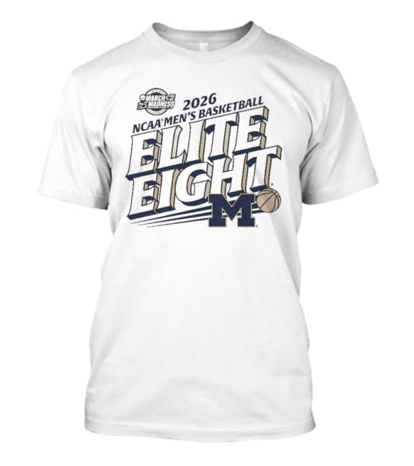 Michigan Wolverines 2026 NCAA Elite Eight Men's Basketball Tournament T-Shirt