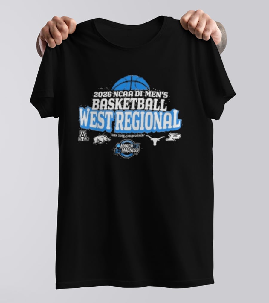 2026 NCAA DI Men's Basketball West Regional Tournament Sweet Sixteen San Jose CA T-Shirt