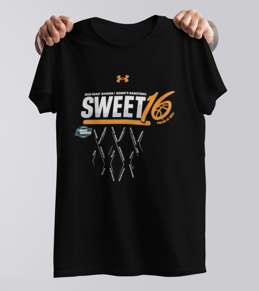 2026 NCAA Women's Basketball Sweet 16 Tournament Teams T-Shirt