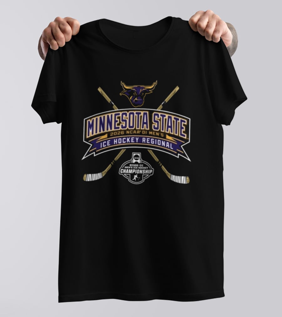 Minnesota State Mavericks 2026 NCAA DI Men's Ice Hockey Regional Championship Event T-Shirt
