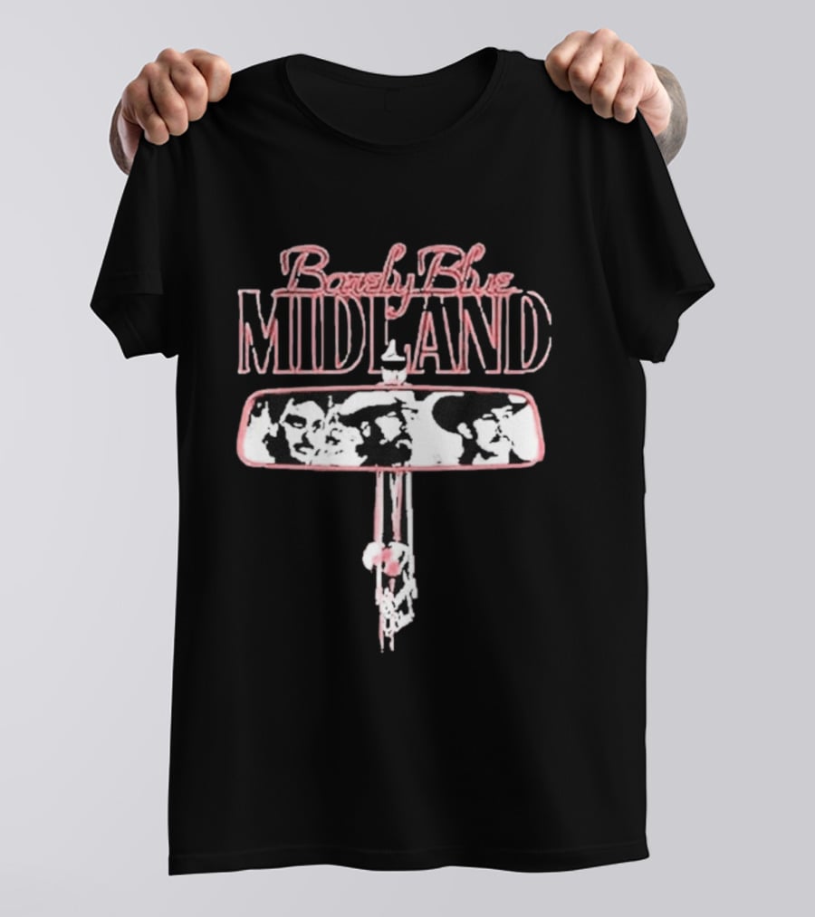 Barely Blue Midland Rearview Mirror Cowboy T-Shirt