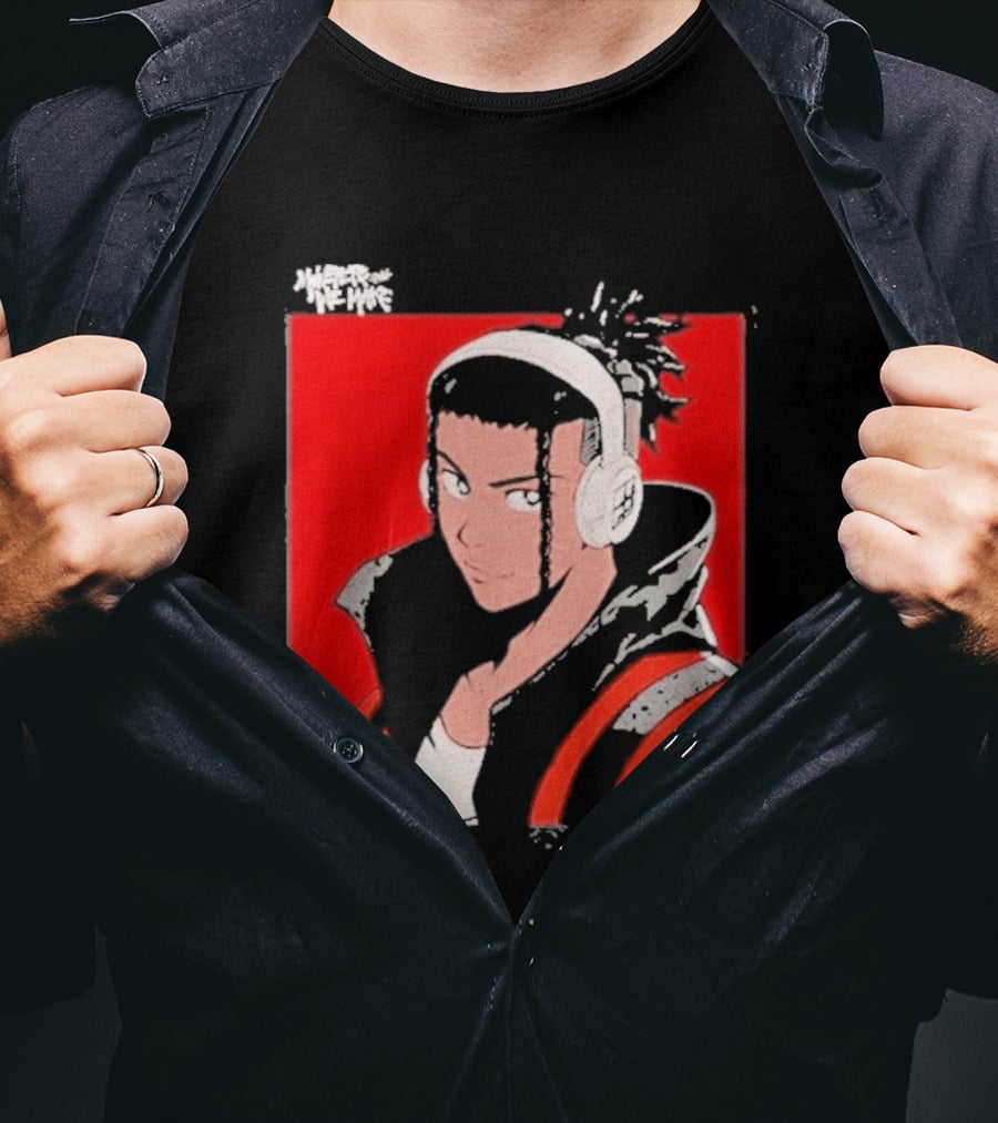 Monsters We Make Jabari Booker Headphones Red Jacket T-Shirt