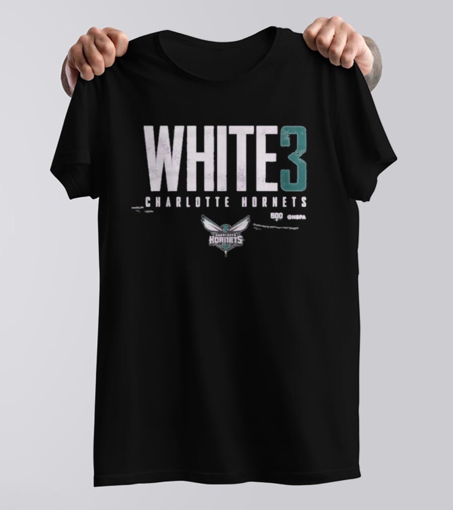 WHITE 3 Charlotte Hornets WHT T-Shirt