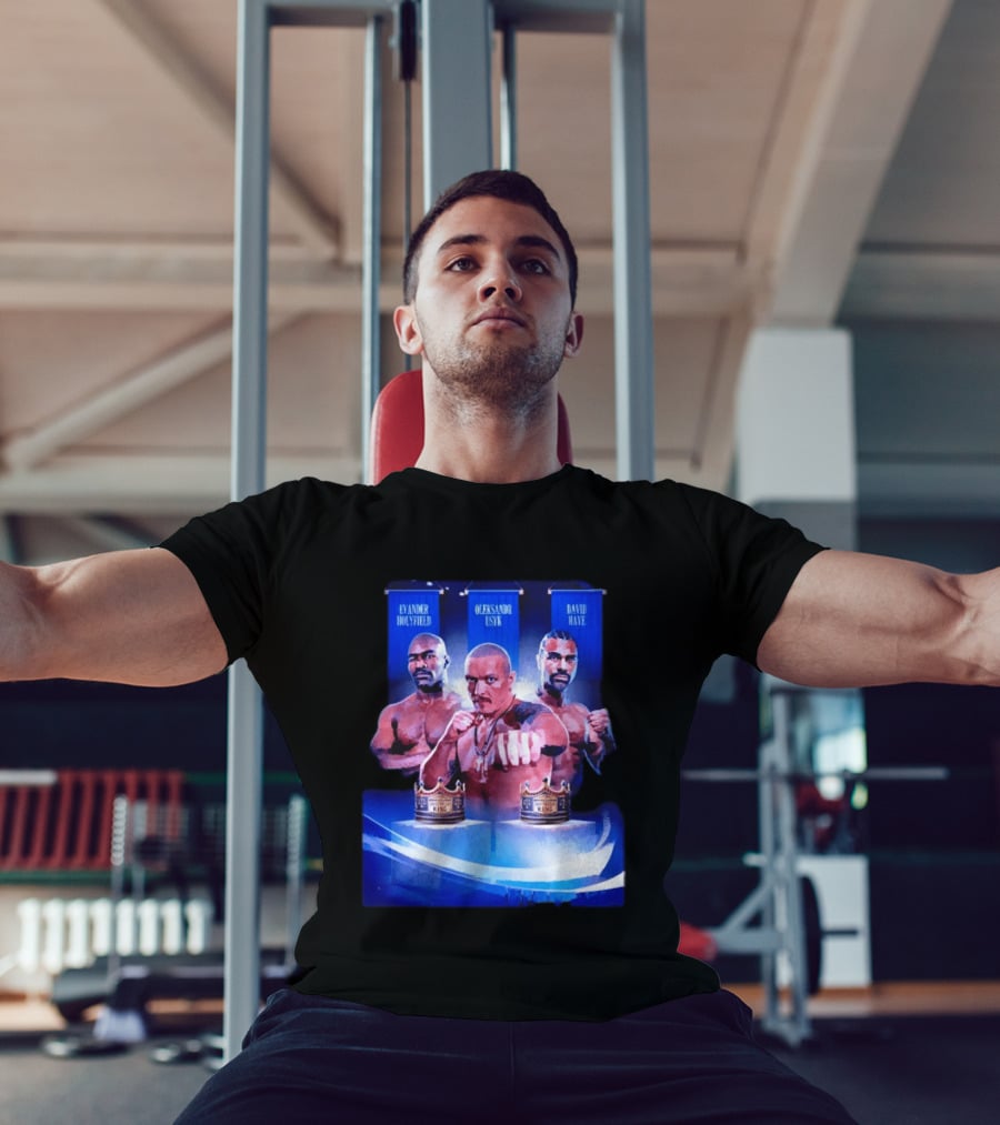 Oleksandr Usyk Evander Holyfield David Haye Boxing Cruiserweight King Patterson Collage T-Shirt