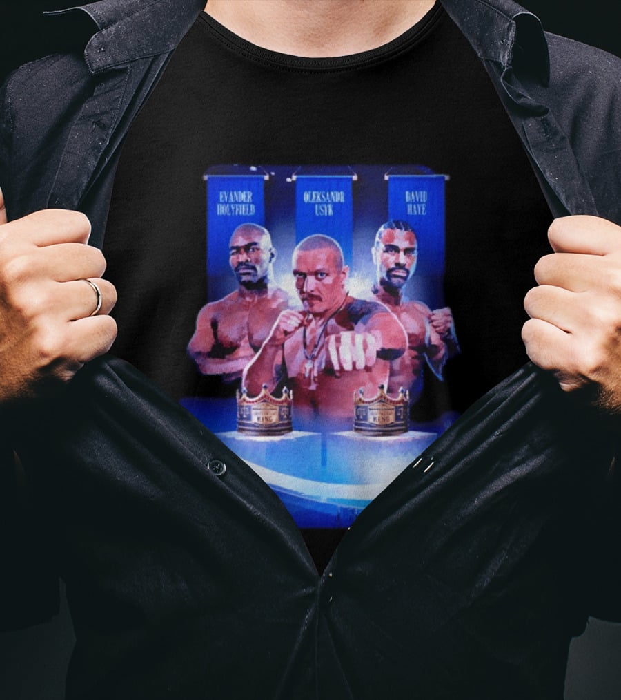Oleksandr Usyk Evander Holyfield David Haye Boxing Cruiserweight King Patterson Collage T-Shirt