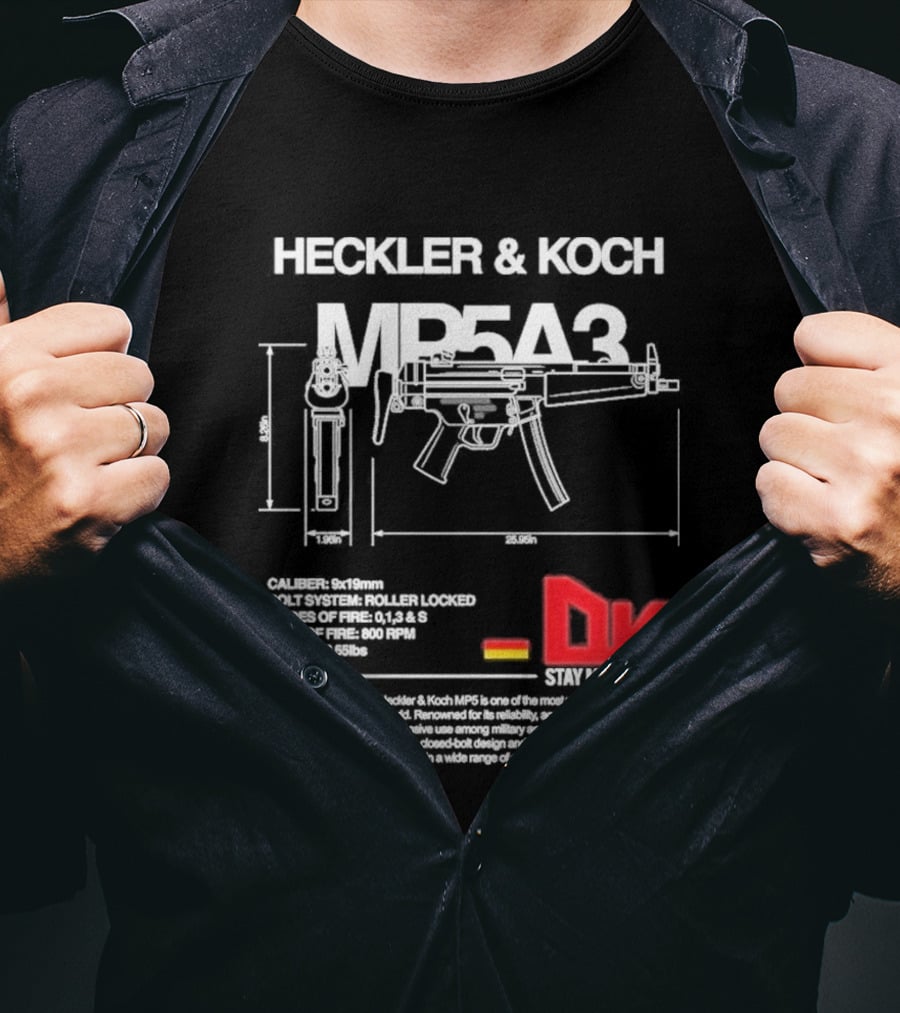 Heckler & Koch Mp5a3 Dk Sei Germany Dirty Kid T-Shirt