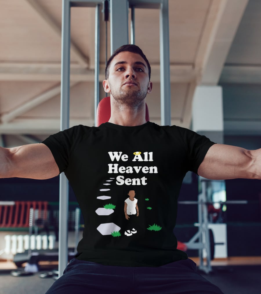 We All Heaven Sent White Halo Pathway And Figure T-Shirt