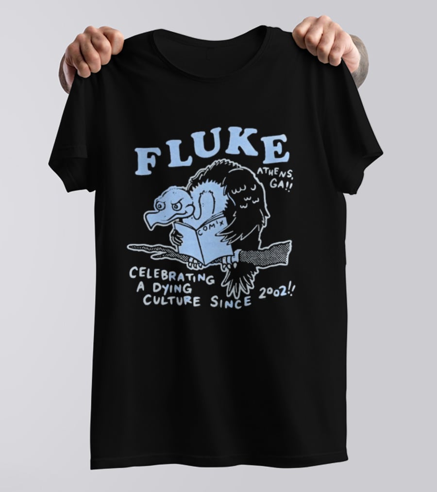 Fluke Celebrating A Dying Culture Since 2002 Athens GA Owl T-Shirt