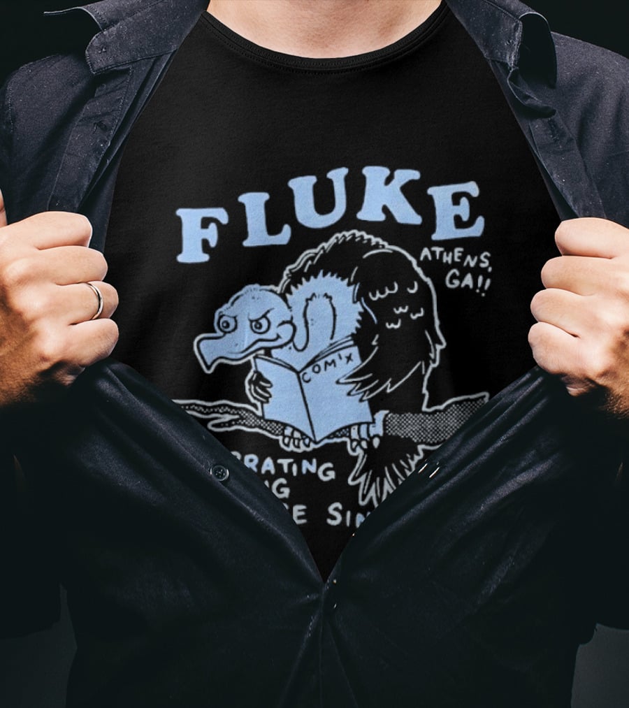Fluke Celebrating A Dying Culture Since 2002 Athens GA Owl T-Shirt
