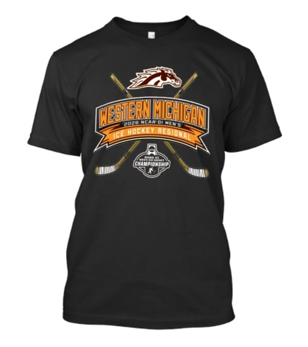 Western Michigan Broncos 2026 NCAA DI Men's Ice Hockey Regional Championship Competition T-Shirt