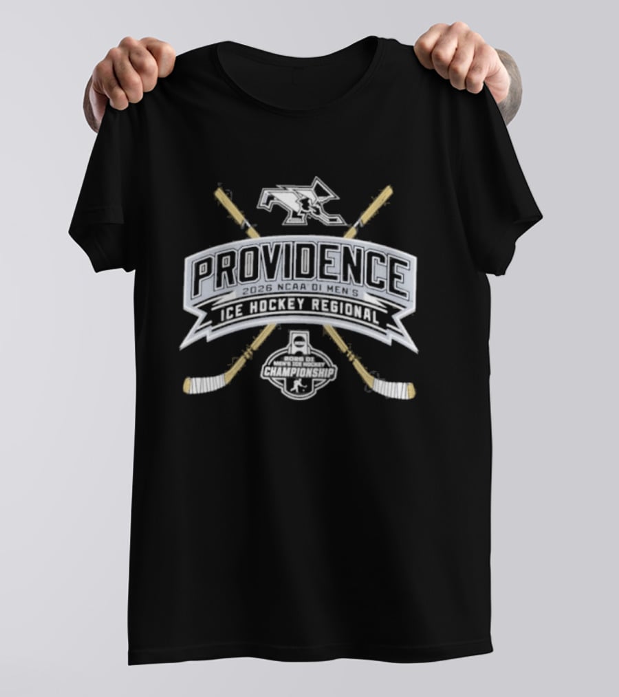 Providence Ice Hockey NCAA Regionals 2026 Friars Sticks And Puck T-Shirt