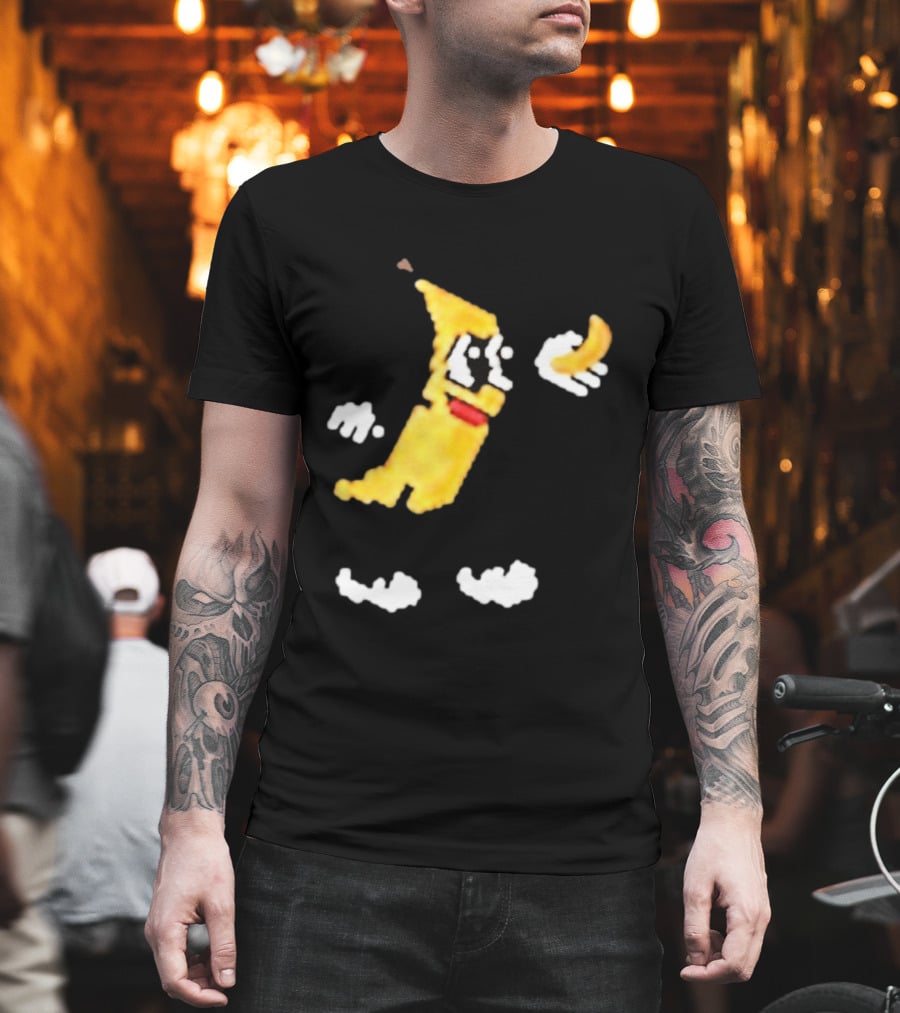 Spacex Banana Pixelated Cartoon T-Shirt