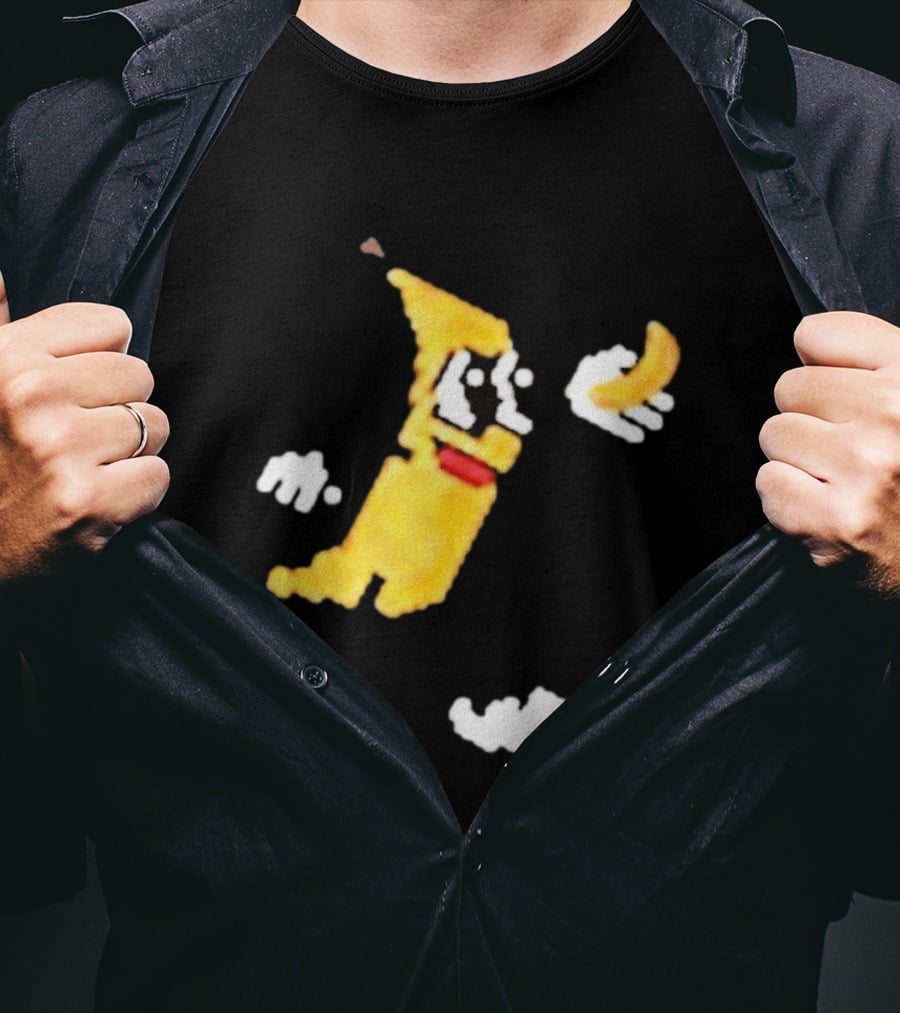 Spacex Banana Pixelated Cartoon T-Shirt