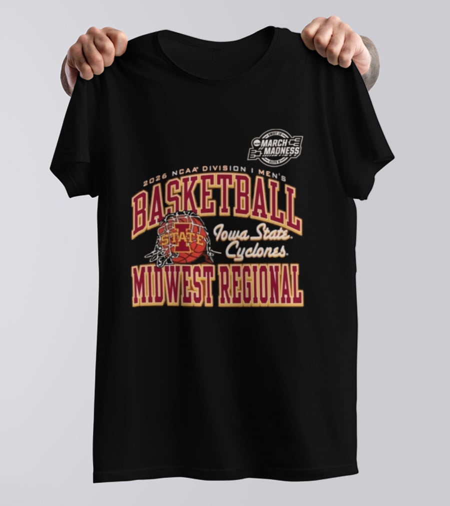 Iowa State Cyclones 2026 NCAA Division I Men's Basketball Midwest Regional T-Shirt