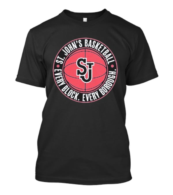 St. John's Basketball SJ Every Block Every Borough T-Shirt