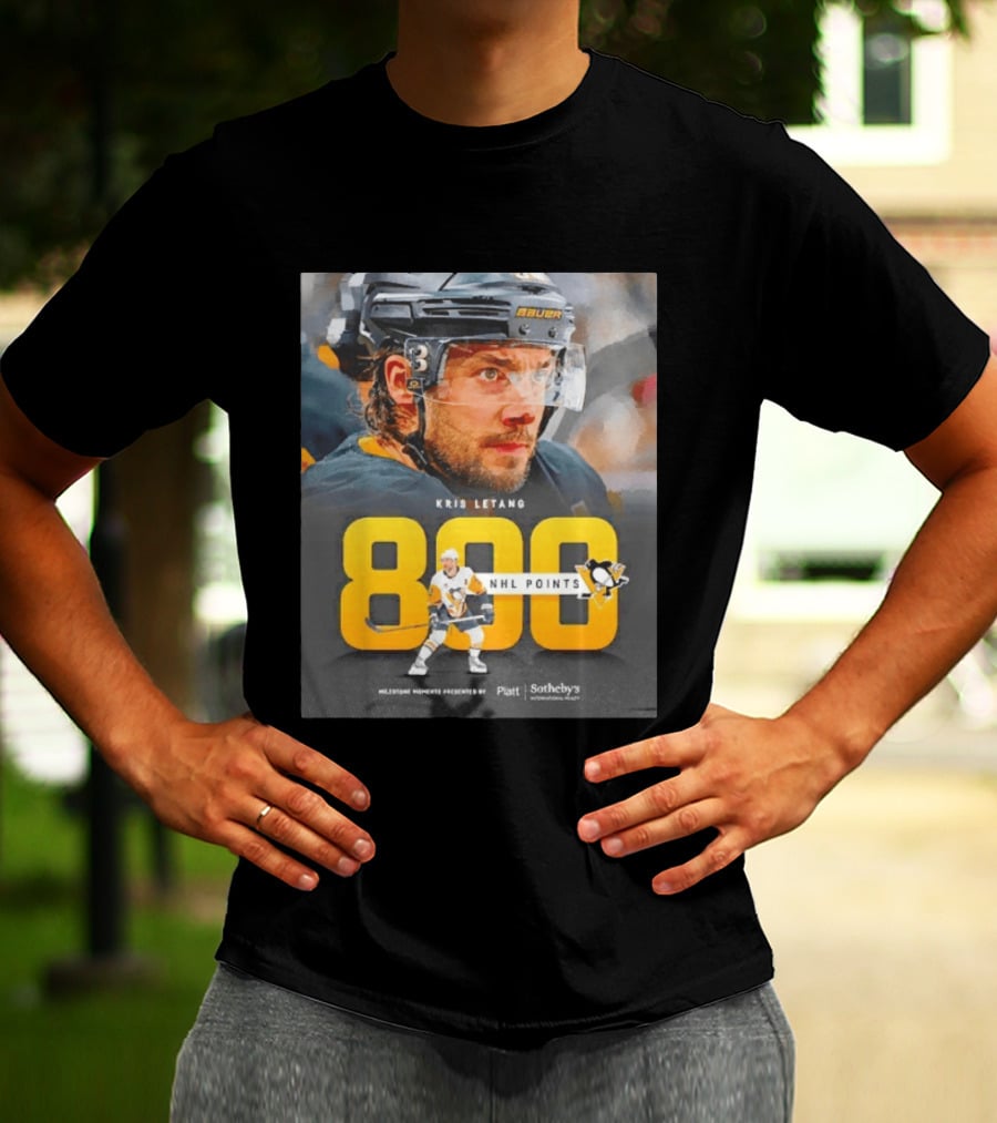 Kris Letang 800 NHL Points Pittsburgh Penguins Milestone Moments T-Shirt