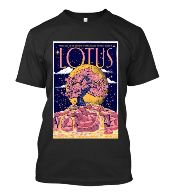 Lotus March 27 2026 Washington DC 930 Club Cherry Blossom Moon Tour T-Shirt