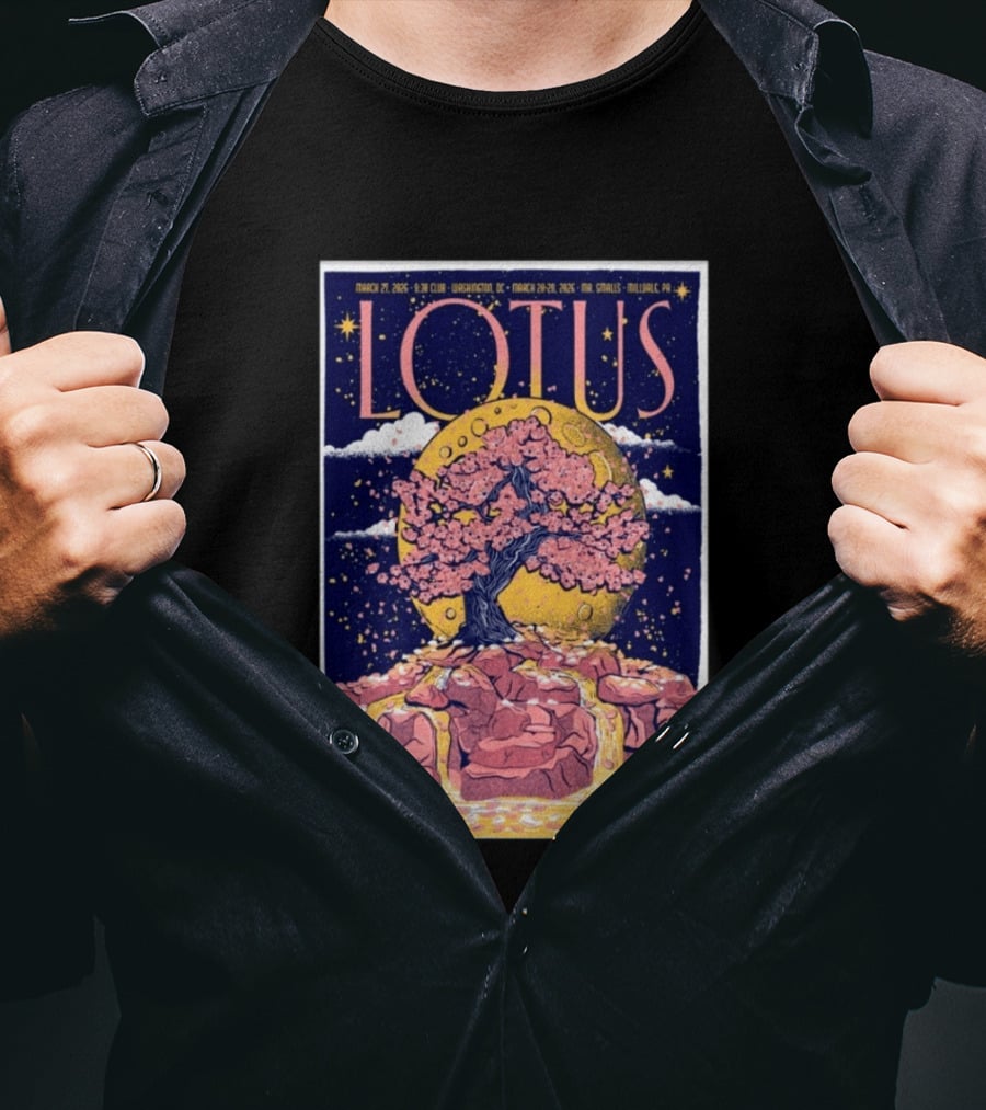Lotus March 27 2026 Washington DC 930 Club Cherry Blossom Moon Tour T-Shirt