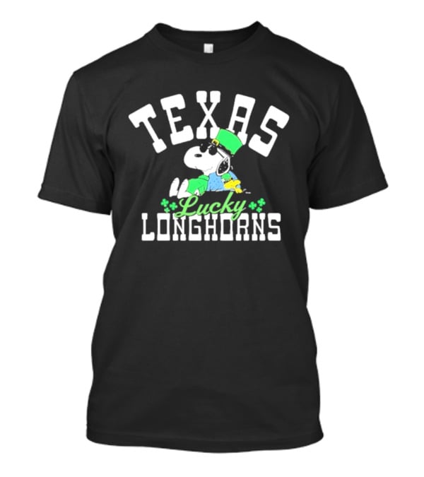 Texas Longhorns Lucky Snoopy St. Patrick's Day T-Shirt