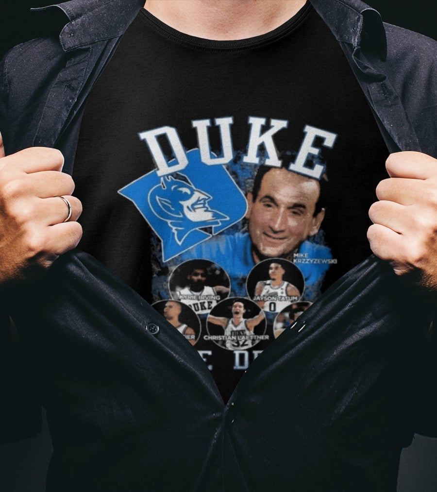 Duke Blue Devils Coach Krzyzewski Celebration Tommy McBuckets T-Shirt
