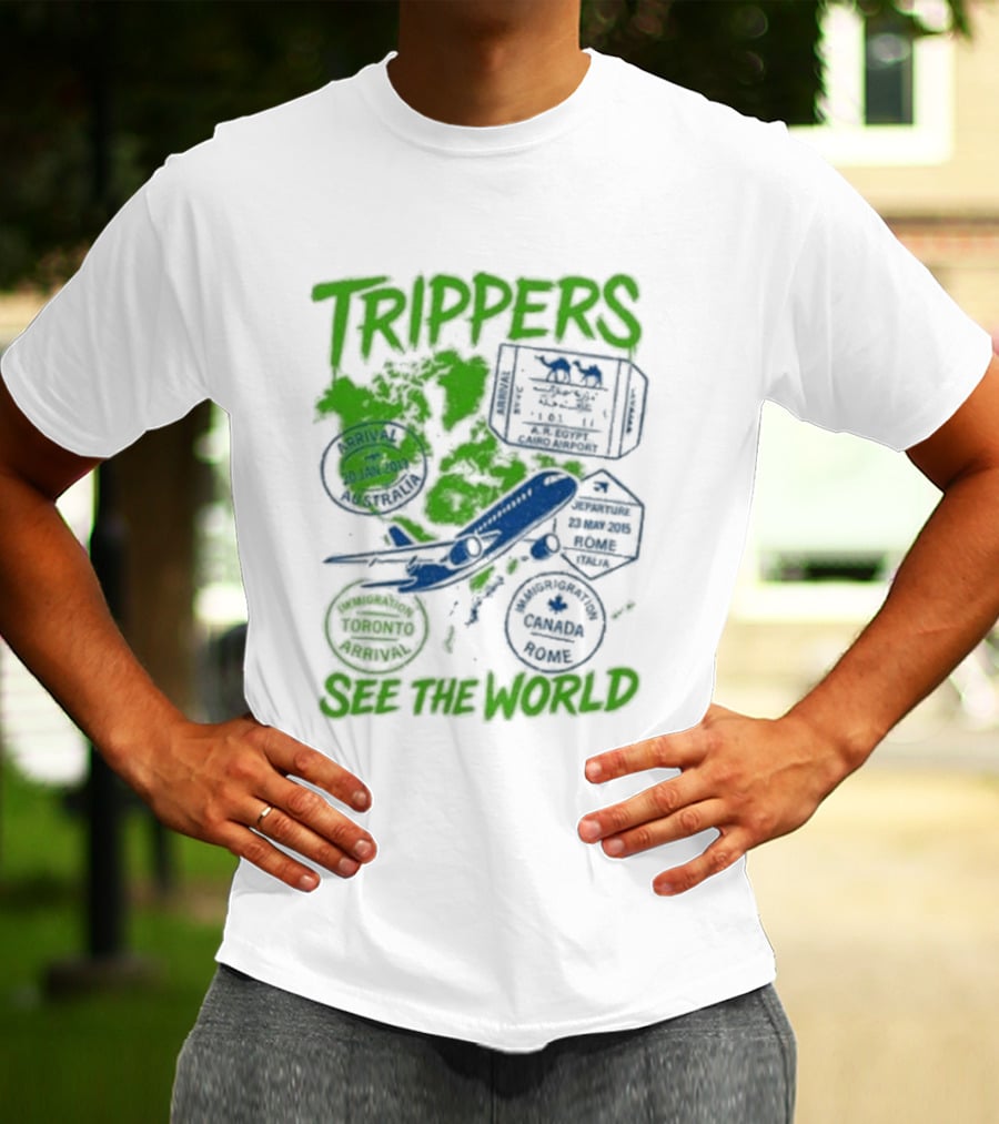 Trippers Travel Explore Adventure See The World T-Shirt