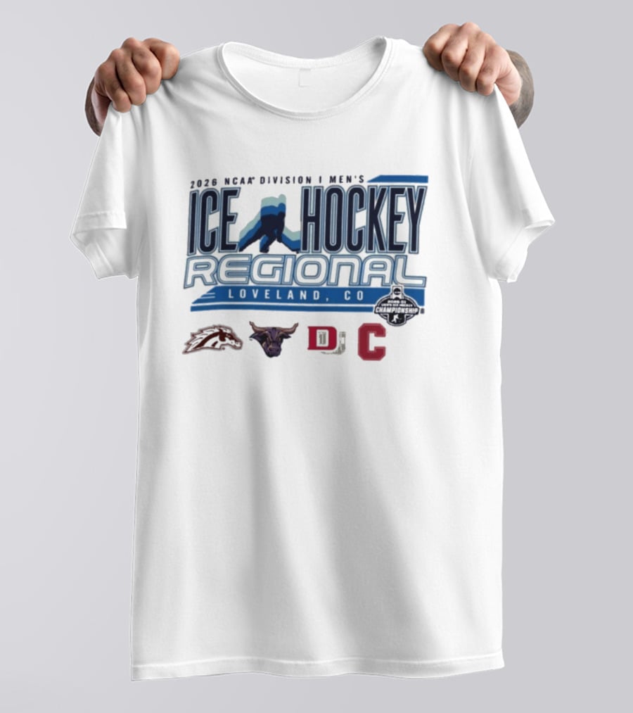 2026 NCAA Division I Men's Ice Hockey Regional Loveland CO Broncos Bulls DJC C T-Shirt